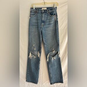 Abercrombie & Fitch Curve Love Blue Ultra High Rise Jeans
